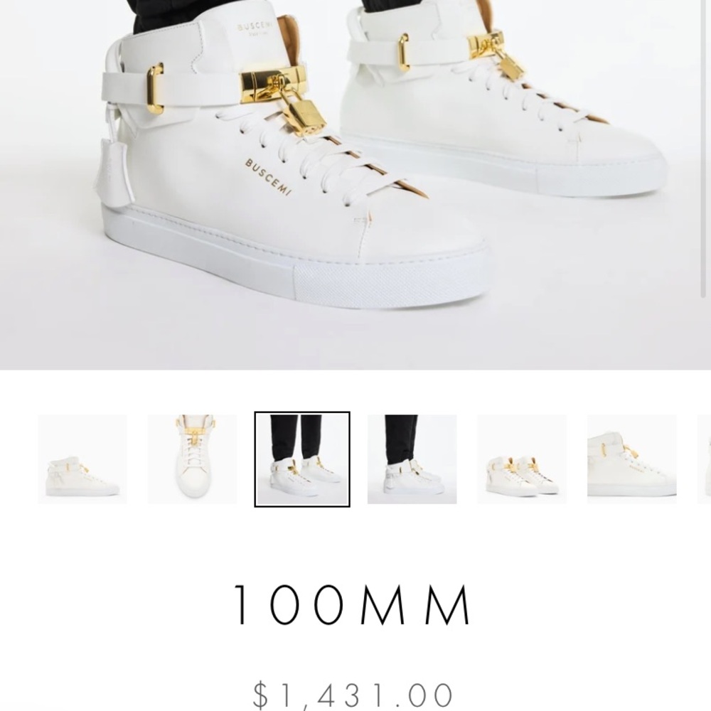 Buscemi Quest Site Boot. High top leather sneakers.